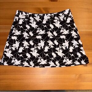 Tranquility by Colorado Clothing Black White Floral Athletic Skort Small Stretch